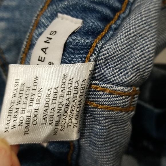 Encore Junior Jeans High Rise Destroyed Boyfriend Fit Size 1 Blue - Picture 12 of 12